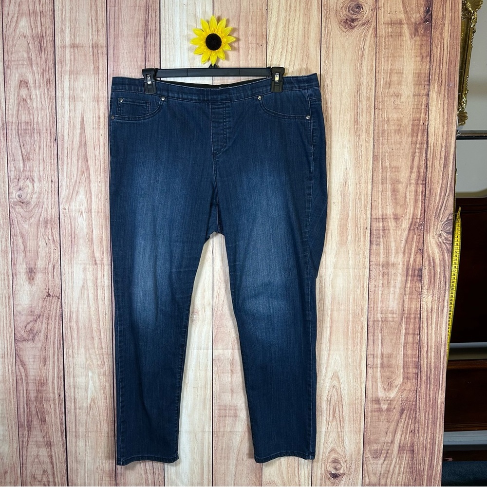 Kim Rogers Pull on Jeggings Jeans Size 16W High Rise Curvy Plus Stretch#156 - Picture 3 of 17